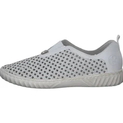 Rieker N0965, Slipper, Damen, weiss/cement