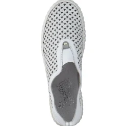 Rieker N0965, Slipper, Damen, weiss/cement