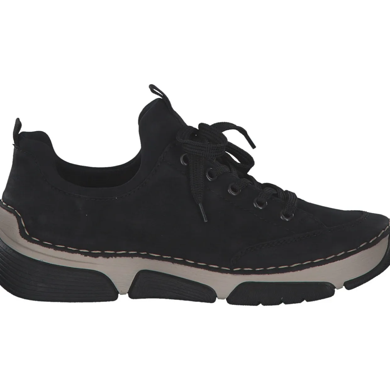 Rieker 45973, Schnürschuhe, Damen, Schwarz