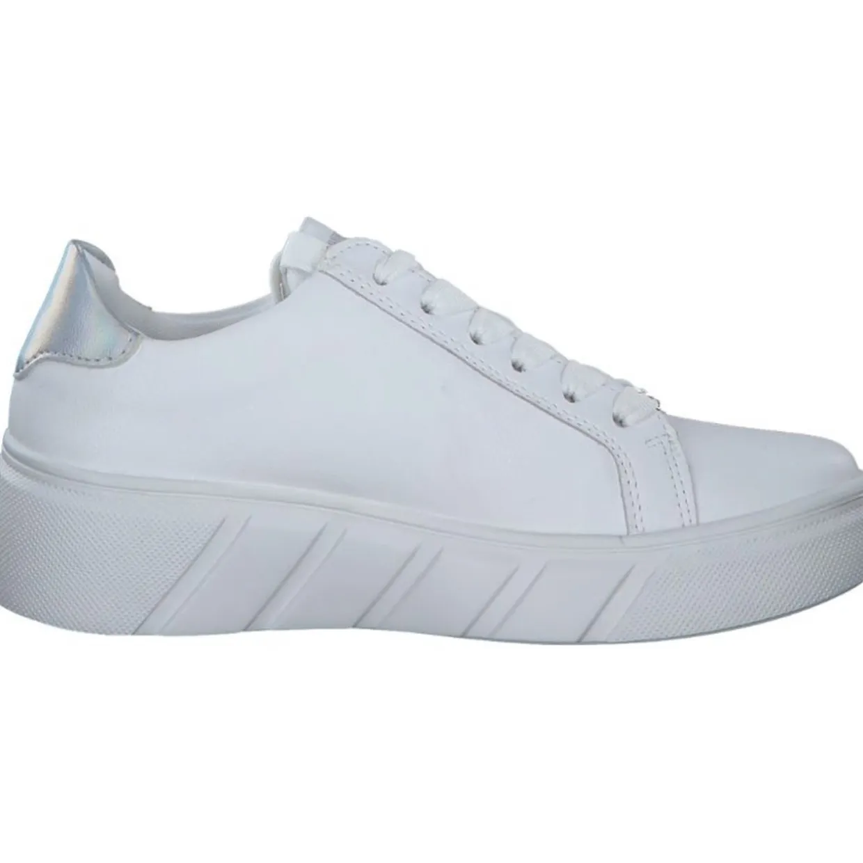 Rieker W2605, Schnürschuhe, Damen, weiss/perlmutt/weiss