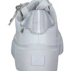 Rieker W2605, Schnürschuhe, Damen, weiss/perlmutt/weiss