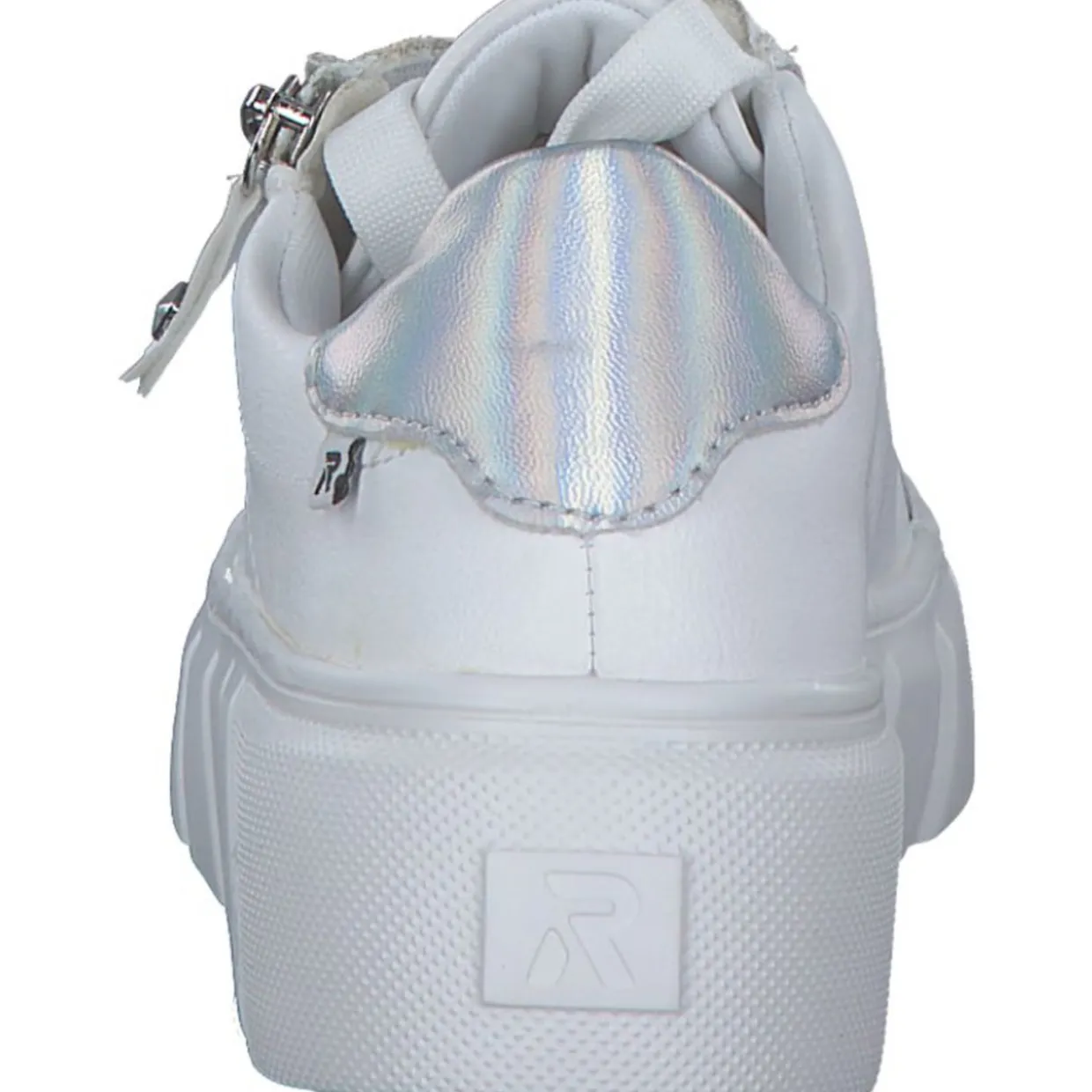 Rieker W2605, Schnürschuhe, Damen, weiss/perlmutt/weiss