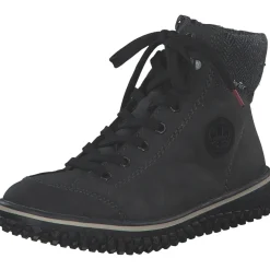 Rieker Z4251-45, Schnürstiefel, Damen, anthrazit/grau/schwarz