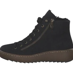 Rieker Z6610, Schnürstiefel, Damen, Schwarz (Black)