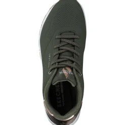 Skechers 155196 OLV Uno Shimmer Away, Schnürschuhe, Damen, OLIVE