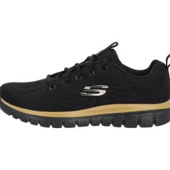 Skechers 12615, Sneakers Low, Damen, Schwarz (Black Rose Gold)