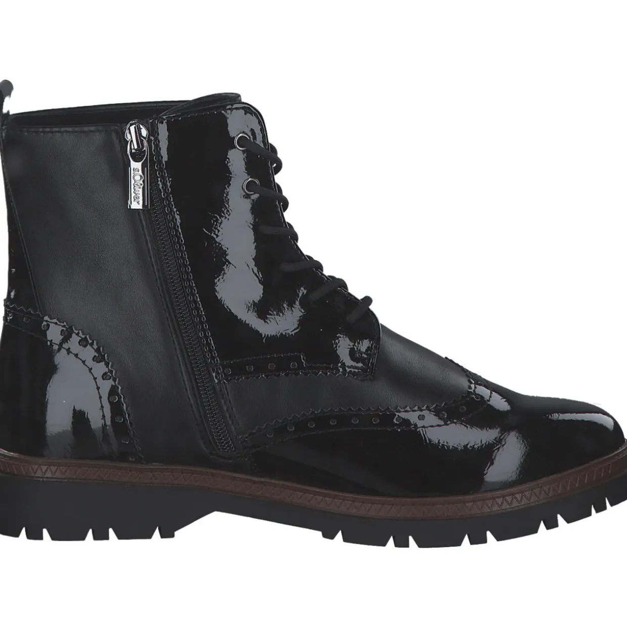 s. Oliver 5-25232-43/001 M2523243, Stiefeletten, Damen, Schwarz (Schwarz Lack)