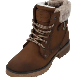 Tom Tailor 4290100014, Schnürstiefel, Damen, whisky