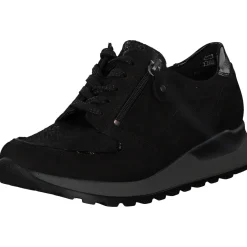 Waldläufer Hiroko Soft H64007, Sneakers Low, Damen, Schwarz (Silver)