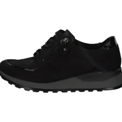 Waldläufer Hiroko Soft H64007, Sneakers Low, Damen, Schwarz (Silver)