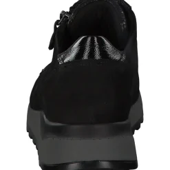 Waldläufer Hiroko Soft H64007, Sneakers Low, Damen, Schwarz (Silver)