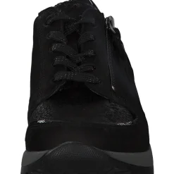 Waldläufer Hiroko Soft H64007, Sneakers Low, Damen, Schwarz (Silver)