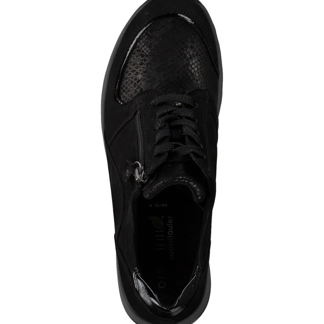Waldläufer Hiroko Soft H64007, Sneakers Low, Damen, Schwarz (Silver)
