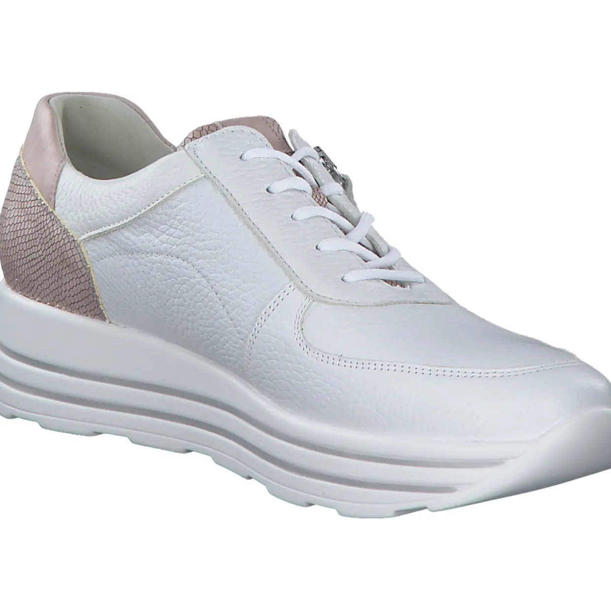 Waldläufer Lana 758009, Schnürschuhe, Damen, Weiß/Rose